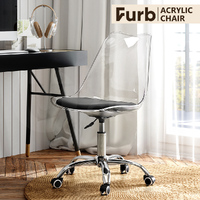 Furb Office Chair Height Adjustable Swivel Rolling Stools for Work Study Bedroom