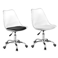 Furb Acrylic Office Chair Height Adjustable Swivel Rolling Stools for Home 