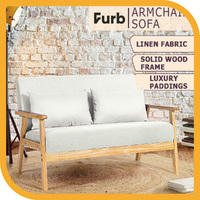 Furb 2 Seater Sofa Couch Loveseat Lounge Chair Armchair Fabric