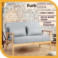 Furb 2 Seater Sofa Couch Loveseat Lounge Chair Armchair Fabric