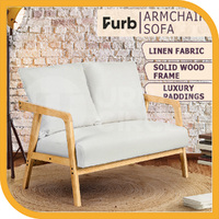 Furb 2 Seater Sofa Couch Loveseat Lounge Chair Armchair Fabric