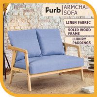 Furb 2 Seater Sofa Couch Loveseat Lounge Chair Armchair Fabric