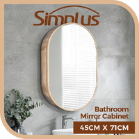 Simplus Bathroom Mirror Cabinet Medicine Vanity Wall Mirrored with Storage 45CM