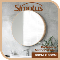 Simplus Bathroom Mirror Cabinet Medicine Vanity Wall Mounted with Storage 80CM