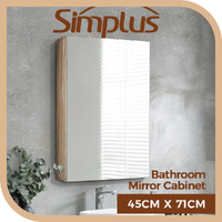 Simplus Bathroom Mirror Cabinet Vanity Cupboard Wall Mounted with Storage 450MM