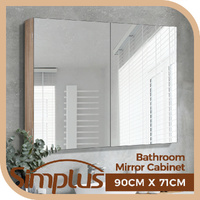 Simplus Bathroom Mirror Cabinet Vanity Cupboard Wall Mounted with Storage 900MM