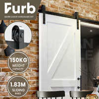 Furb Sliding Barn Door Hardware Kit Single Door Antique Track Roller 1.83M