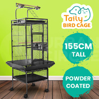 Taily 155cm Bird Cage Stand-Alone Aviary Budgie Perch Castor Wheels Large Cages