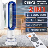 Krear Bladeless Tower Fan 2 IN 1 Oscillating Cooler & Heater Fans Remote Control