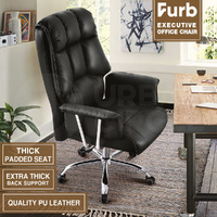 Furb Ergonomic Reclining Executive Office Desk Chair Footrest Height Adjustable