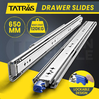 Tatras 650MM Locking Drawer Slides Load 120KG RV Camper Heavy Duty Runners