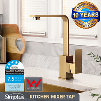 Brass Swivel Kitchen Mixer Tap Laundry Sink Taps Basin Faucet WELS Gold