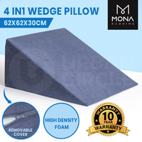 Mona Wedge Pillow Memory Foam Cushion Neck Back Support Plush Pillows Sofa Bed