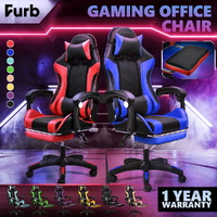 Furb Ergonomic Gaming Chair Recliner Leather Office Chair with Footrest Lumbar