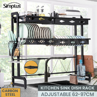 Simplus Kitchen Dish Rack Holder Drainer Storage Adjustable Sink Organiser