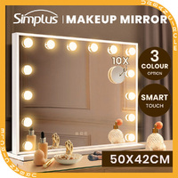 Simplus 50CM Vanity Makeup Mirror With Light Hollywood LED Mirrors Free Standing