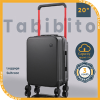 Tabibito 20" Luggage Wide Handle PC Hard Shell Travel Suitcase TSA Lock Grey