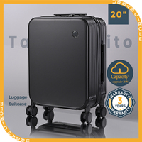 Tabibito 20" Luggage Hard Shell ABS Suitcase TSA Lock with Spinner Wheels Grey