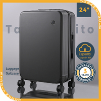 Tabibito 24" Luggage Hard Shell ABS Suitcase TSA Lock with Spinner Wheels Grey