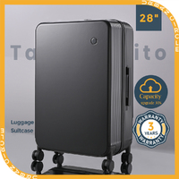 Tabibito 28" Luggage Hard Shell ABS Suitcase TSA Lock with Spinner Wheels Grey