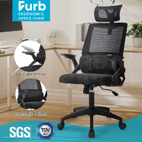 Furb Office Chair Gaming Executive Computer Chair Mesh Fabric Work Seat Black