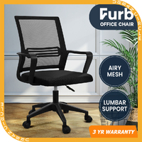 Furb Office Chair Computer Gaming Mesh Executive Chairs Study Work Seat Black