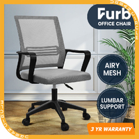 Furb Office Chair Computer Gaming Mesh Executive Chairs Study Seat Black Grey