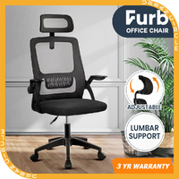 Furb Office Chair Computer Gaming Mesh Executive Chairs Work Study Seating Black