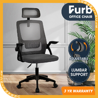 Furb Office Chair Computer Gaming Mesh Executive Chairs Study Work Seat Headrest