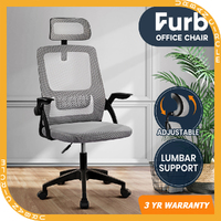 Furb Office Chair Computer Gaming Mesh Executive Chairs Study Seating Light Grey