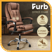 Furb Ergonomic Reclining Massage Office Chair Footrest Height Adjustable Gaming