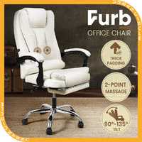 Furb Ergonomic Reclining Massage Office Chair Footrest Height Adjustable Gaming