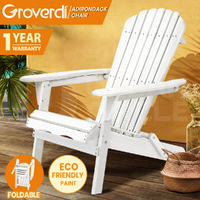 Groverdi Wooden Outdoor Adirondack Chairs Patio Furniture Beach Garden Lounge