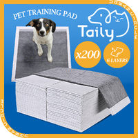 Taily Pet Training Pads 200pcs, 60x60CM Disposable Dog Pee Pads, Grey Charcoal