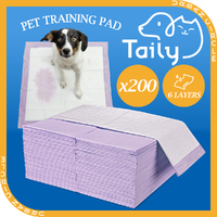 Taily Pet Training Pads 200pcs, 60x60CM Disposable Dog Pee Pad, Purple Lavender