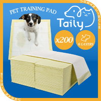 Taily Pet Training Pads 200pcs, 60x60CM Disposable Dog Pee Pads, Yellow Lemon