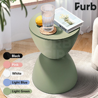 Furb Round Side Table Modern Hourglass Stool Round Stools Green Plastic Chair