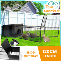 Taily Rabbit Cage Metal Frame Hutch Pet Cages Ferret Playpen Enclosure Carrier