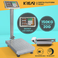 Krear 150KG Digital Platform Scale Commercial Electronic Shop Floor Scales LCD