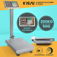 Krear 300KG Digital Platform Scale Commercial Electronic Shop Floor Scales LCD