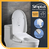 Simplus Smart Electric Bidet Toilet Seat Cover Paper Saving Auto Smart Wash Dry