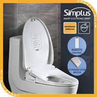 Simplus Smart Electric Bidet Toilet Seat Cover Paper Saving Auto Wash w Remote