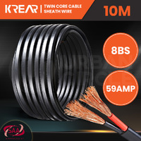 Krear 8BS Electrical Twin Core Wire Copper Cable Extension 10M Dual Sheath