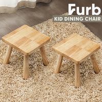 Furb 2x Kids Dining Chairs Square Chair Wooden Chair Home Furniture Oak