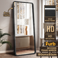 Furb Wooden Full-Length Mirrors Floor Freestanding Makeup Home Decor 180x80CM