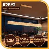 Krear Linear Pendant Light Ashwood Led Kitchen Benchtop Pendant Lamp