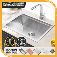 Simplus Stainless Steel Kitchen Sink 60x45CM Laundry Undermount Single Bowl Set