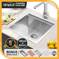 Simplus Stainless Steel Kitchen Sink 45x45CM Laundry Undermount Single Bowl Set